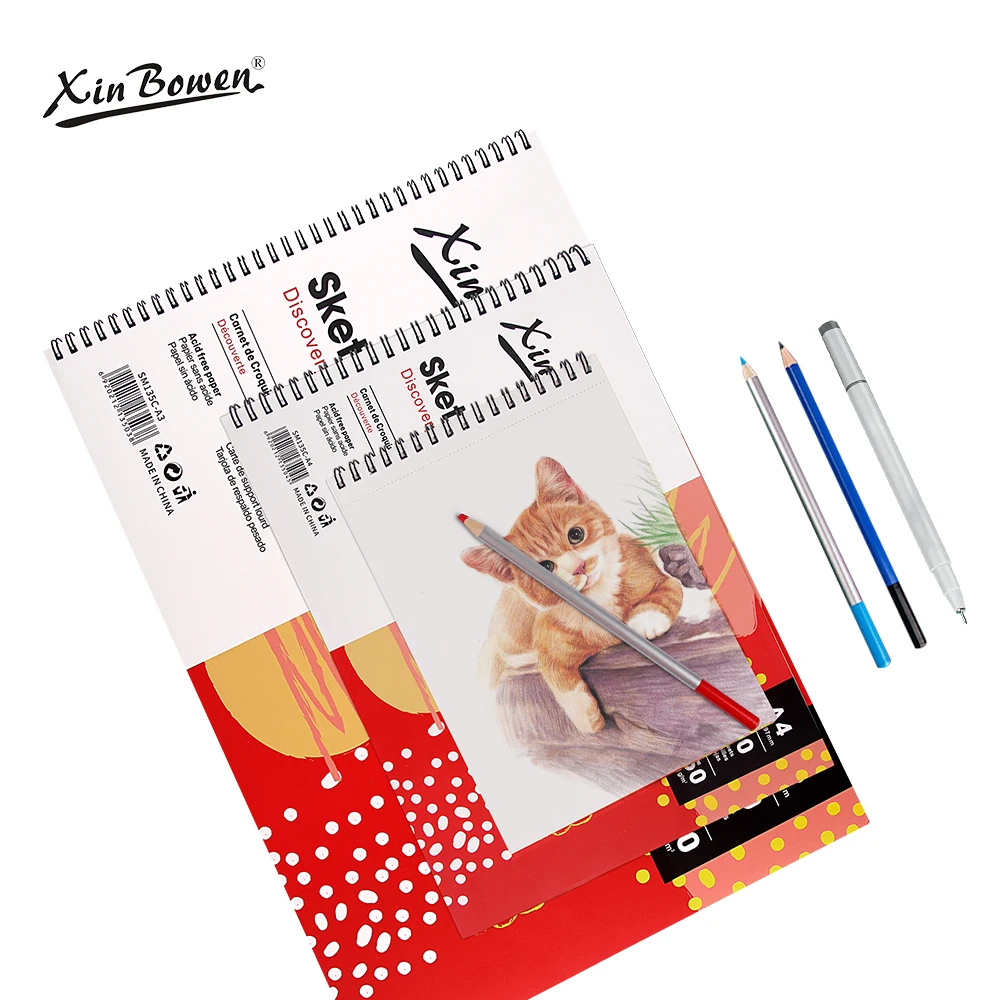XinBowen 60 Sheets 150GSM 100% Cotton A4 Sketchbook Drawing Notebook Paper Sketch Pad For Artist Beginner