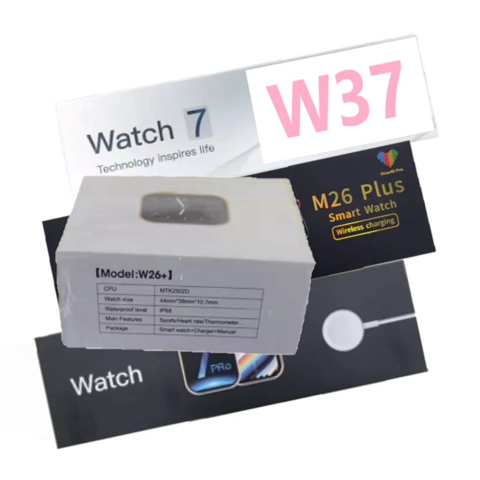 44 мм W26 plus m26 m16 Поворотная Боковая кнопка t100plus w37pro w37 n76 z36 series 6 7 w 26 pro w26plus Смарт-часы reloj smartwatch