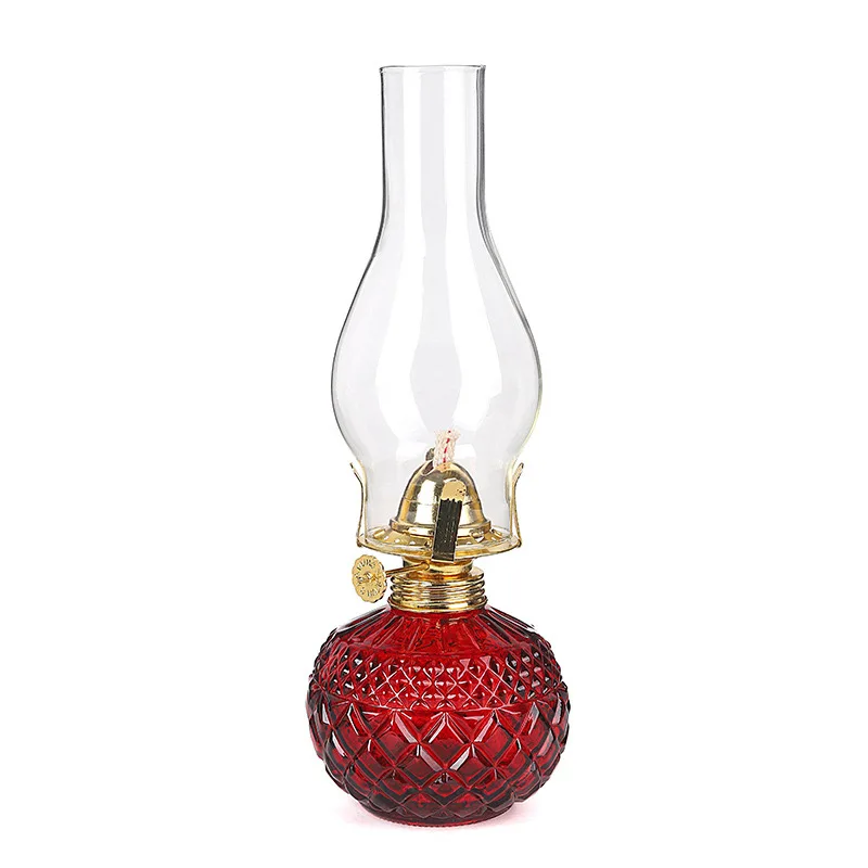 Modern Antique Vintage Decorative Electric Mini Round Glass Kerosene Oil Rustic Table Lamps