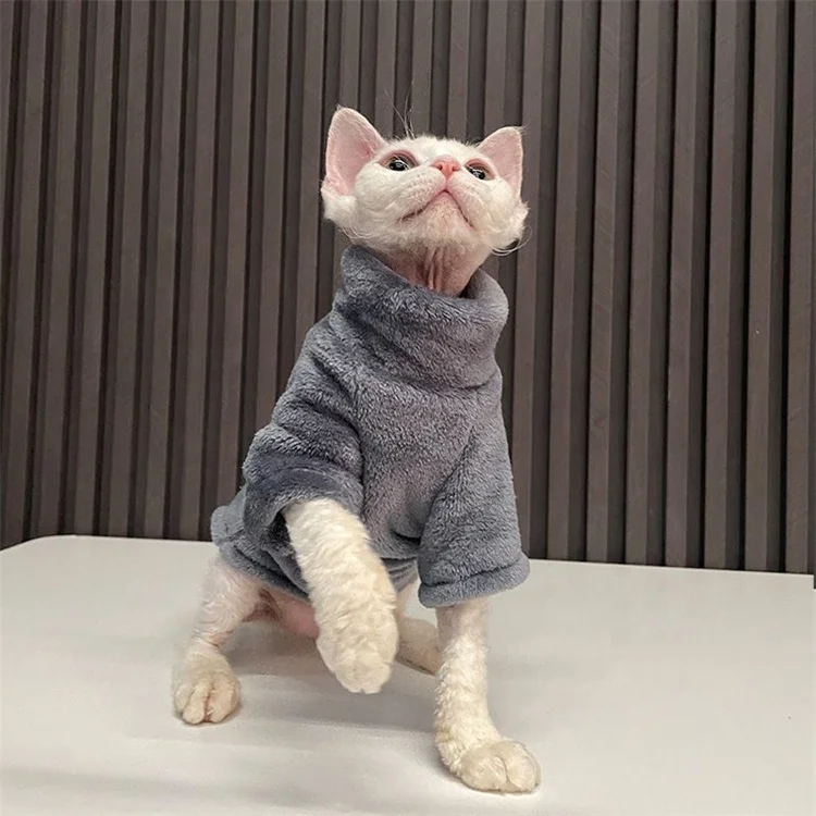 Hairless Cat Clothes Autumn/winter Thickened Sphinx Cat Clothes With A German Sable Base For Warmth And Comfort