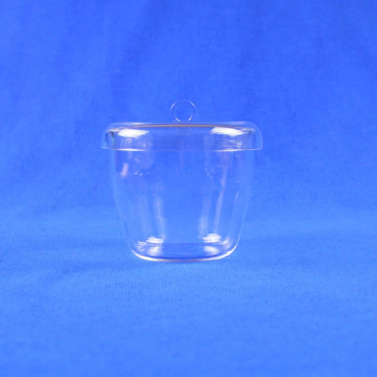 Cylindrical Small Capacity 100ml Quartz Crucible With Lid For Metal