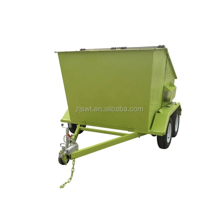 New type of garbage box trailer for clean up and transport garbage