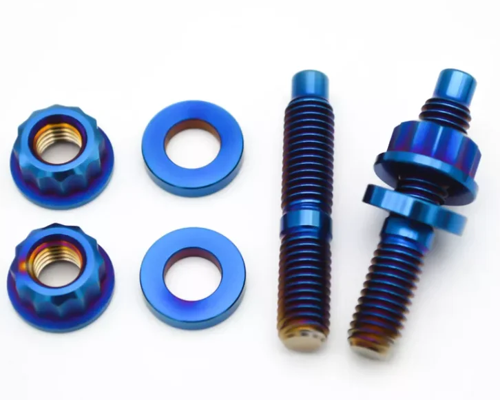 Titanium Exhaust bolt kit sets Precision custom titanium automotive exhaust pipe kit bolts, nuts and washers