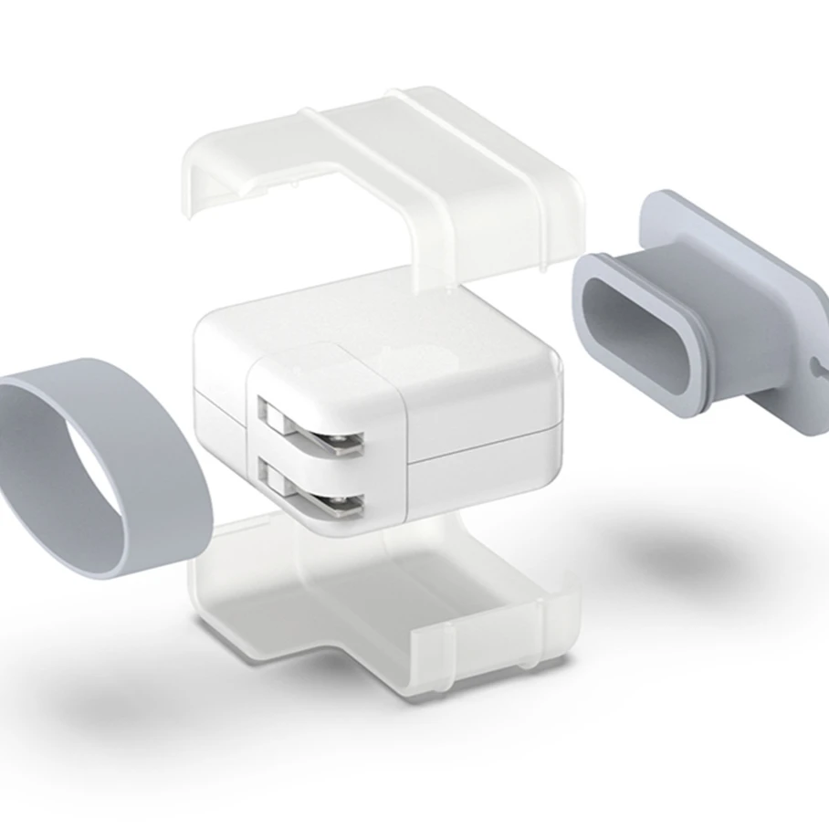 WiWU New Arrival Power Adapter case for Macbook Anti-scratching Charger case with cable organise tape