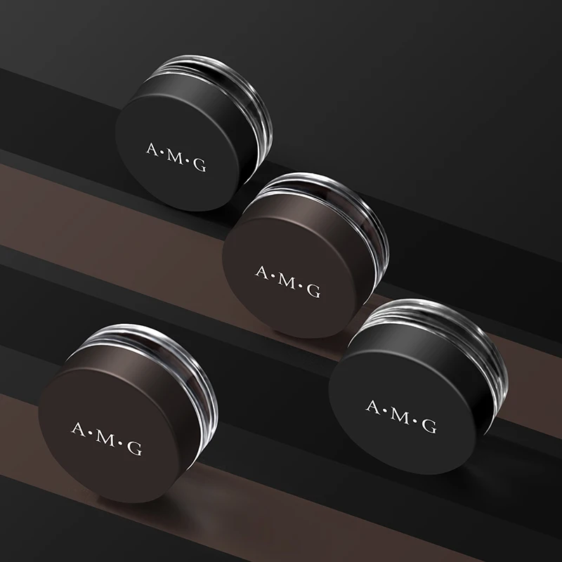 Factory A.M.G High Quality Eye Makeup Eye Brow With Flat Brush High Pigment Waterproof Long Lasting Eyebrow Eyeliner Cream