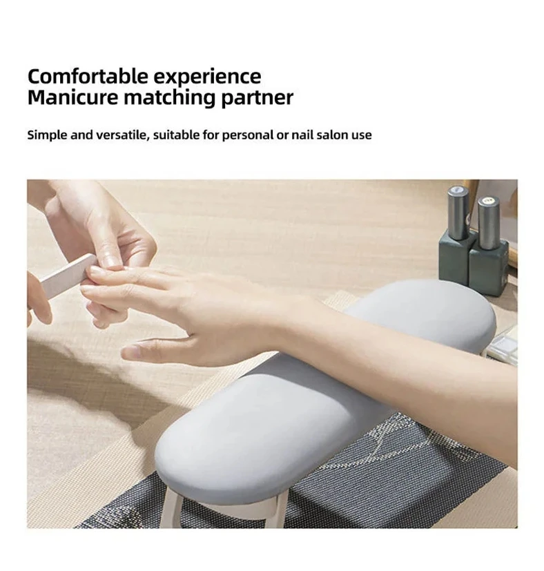 Folding Nail Hand Manicure Rest Arm Stand Pillow Cushion Holder Table Desk Armrest Sponge Support Mat Polish  Practice Salon