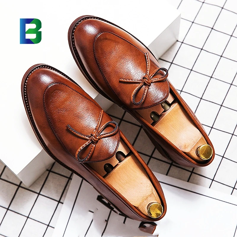 High Quality Wholesale Fashion Tassel Soft Pu Business Men Leather Shoes Office Oxford Casual Men Shoes Dress Shoes & Oxfords