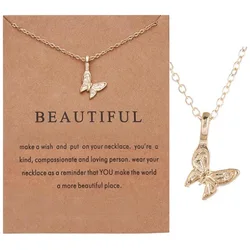 High Quality Valentines Card Dragonfly Animal Pendants Women Choker Plated Butterfly Necklace Gold Silver Vintage Mama Bird Owl