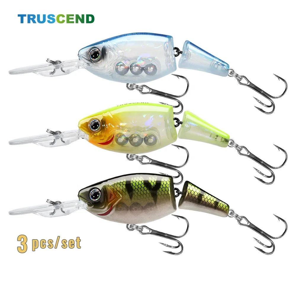 Truscend Promote Wholesale Wishing Gear Hard Plastic Fishing Lure Multi Jointed Crankbait freshwater for Fishing Lure