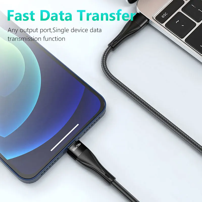 New PD TYpe-c to 2 Type-c 100W aluminum shell braiding customization usb c cable 2 in 1 pd cable