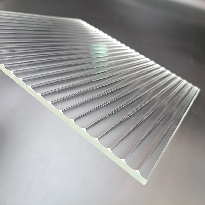 High Transparent ultra White Moru Pattern Glass Low Iron Fluted Rolled Glass Panels Reeded Patterned Glass