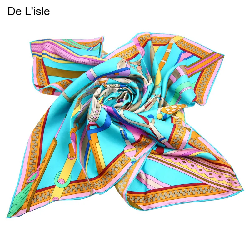 Hamocigia Custom Request Luxury Design Printed Head 100% Silk Scarf wholesale