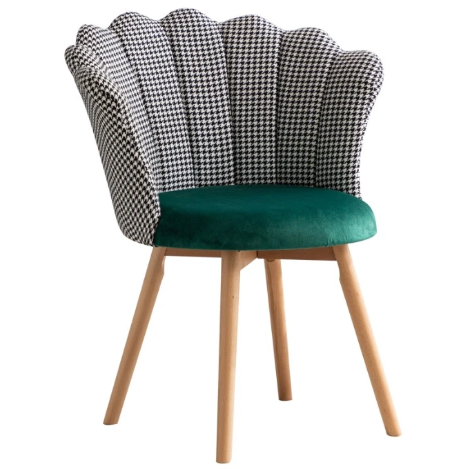 New products exquisite and fashionable decoration Lounge Chairs unique pink crown Chair Living Room Leisure Chair with wood leg