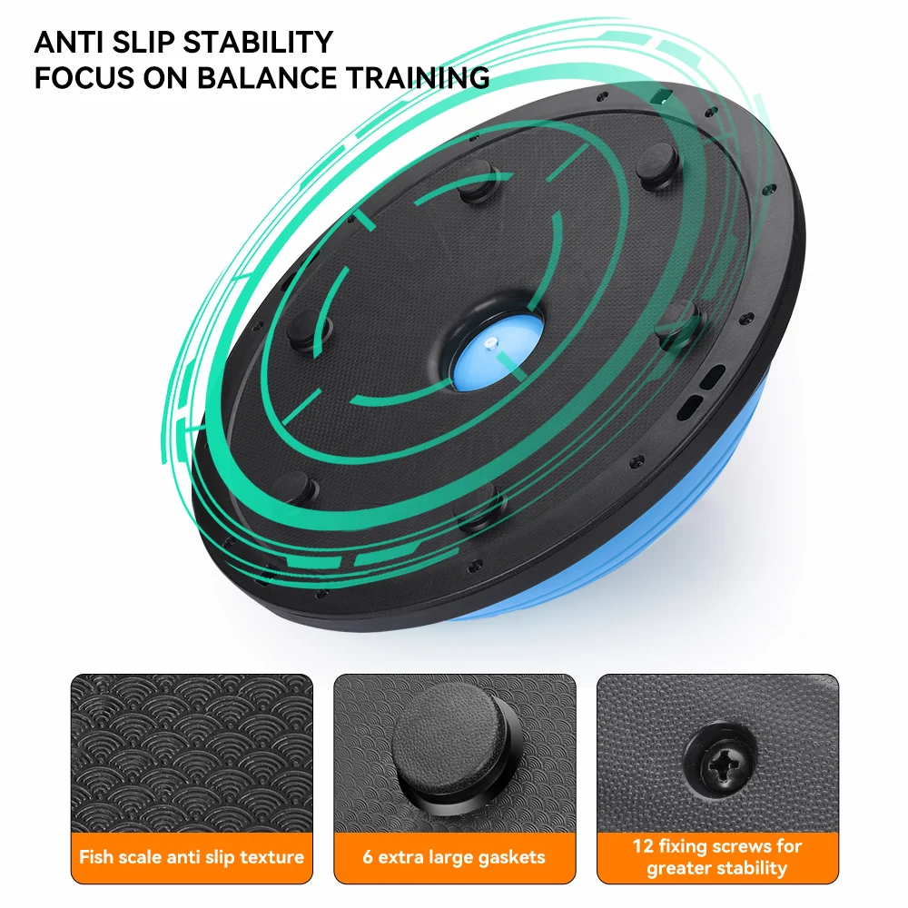 Balance Half Ball with Resistance Bands yoga half ball balance trainer