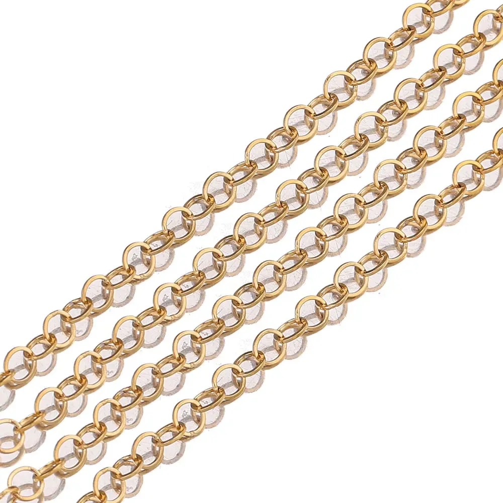 Stainless Steel O-Ring Cross Chain for DIY Handmade Jewelry Necklace & Bracelet