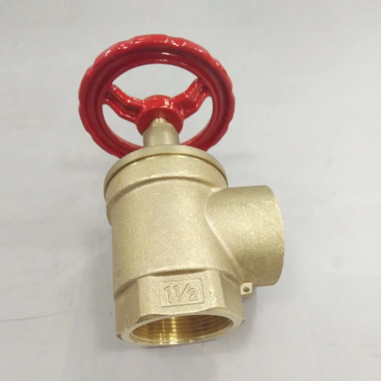 High quality brass chrome polish21/2' inlet female outlet female fire production hydrant angle hose valve