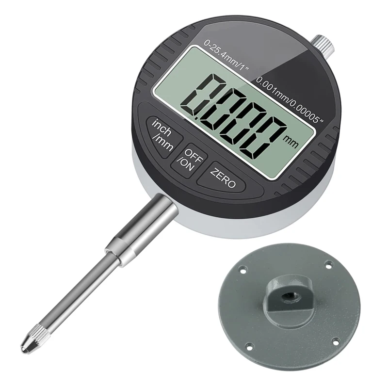 DITRON Dial Indicator Inch/Metric 0-12.7 mm/25.4 mm with Back Ear Micrometer Measuring Tool Electronic Digital Dial Indicator