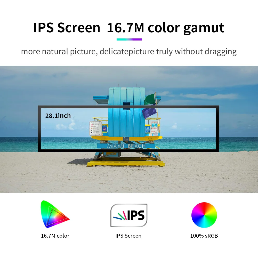 Asianda 37.6 Inch Underground Parking Remote Control Stretched Bar Lcd Android Display Banner Bar Display Bar Screen