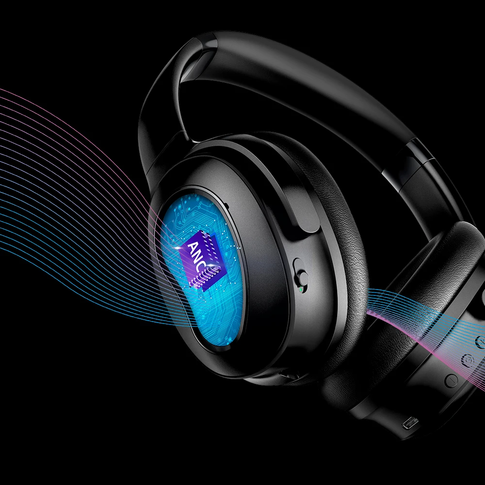 High Quality Bt Headphones Wireless 5 Mics Over Head Head set Wireless H001