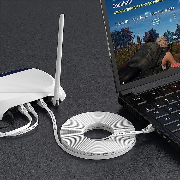 OEM 1m 5m 10m UTP FTP Shield Cat5 Cat5e Cat6 Ca6a Cat7 RJ45 Flat Ethernet Patch Network Lan Cable for Router