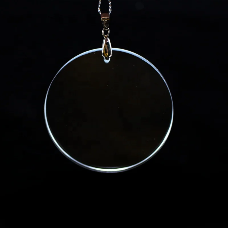 Factory Professional Custom Crystal Christmas Tree Ornaments Blank k9 Crystal glass flat Pendants for 3D/2D Laser Engraving logo