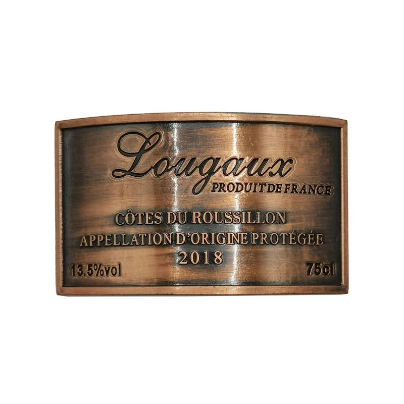 Custom Cheap Adhesive Gold Foil Embossed Glass Wine Bottle Logo Packaging Label Sticker Printing