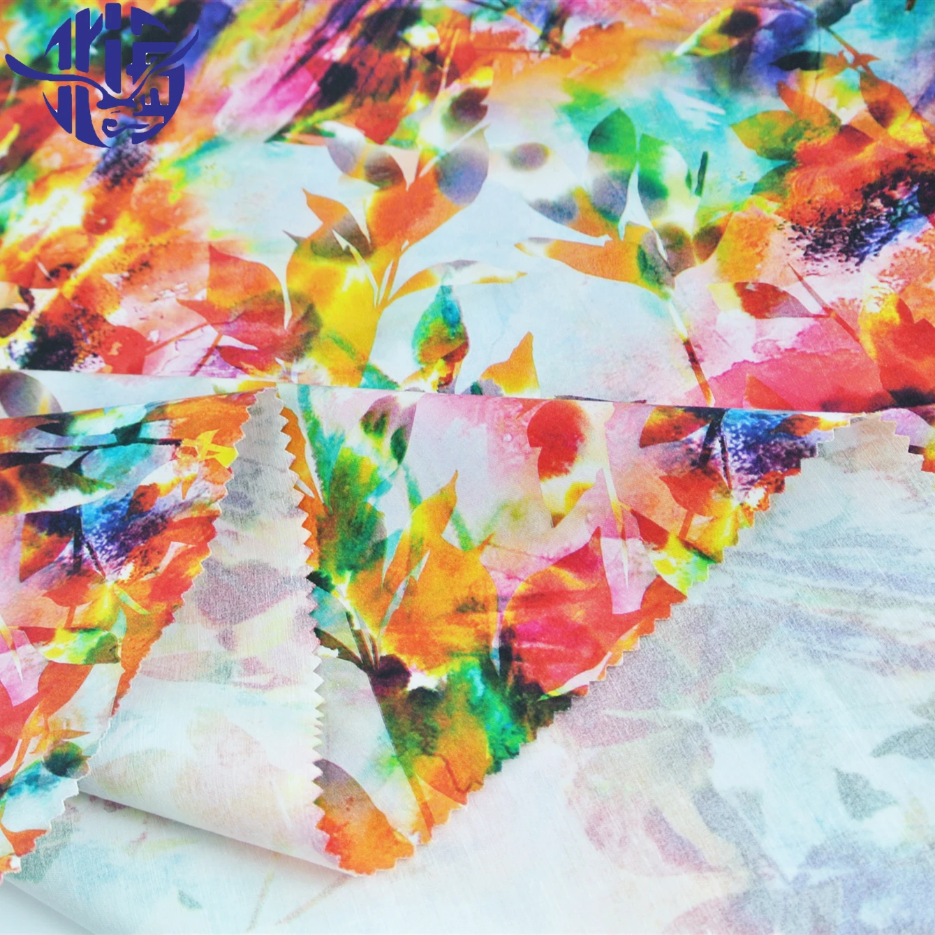 
Eco-friendly custom design twill digital bamboo cotton fabric printed for skirts 