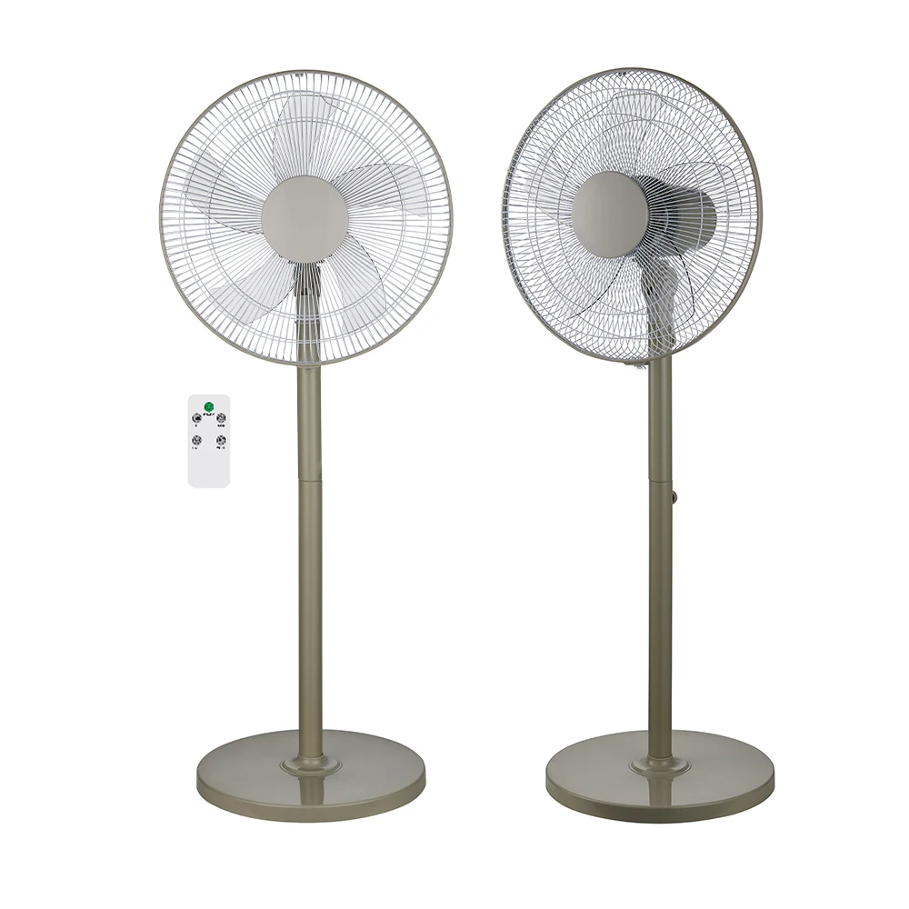Low price led sensor touch panel timer 5 7 blades 14 16 inch electric stand fan remote control