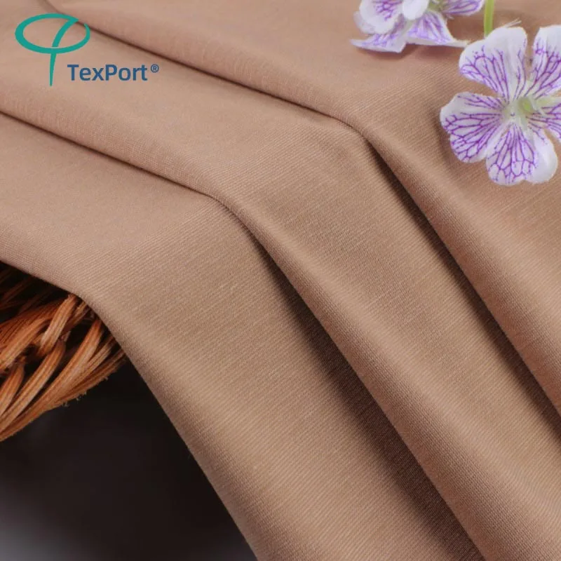 Wholesale 60S 62% Rayon 30% Nylon 8% Lycrta Stretch Plain Dyed Knitted Tencel Roma Fabric For Clothes Making 220Gsm