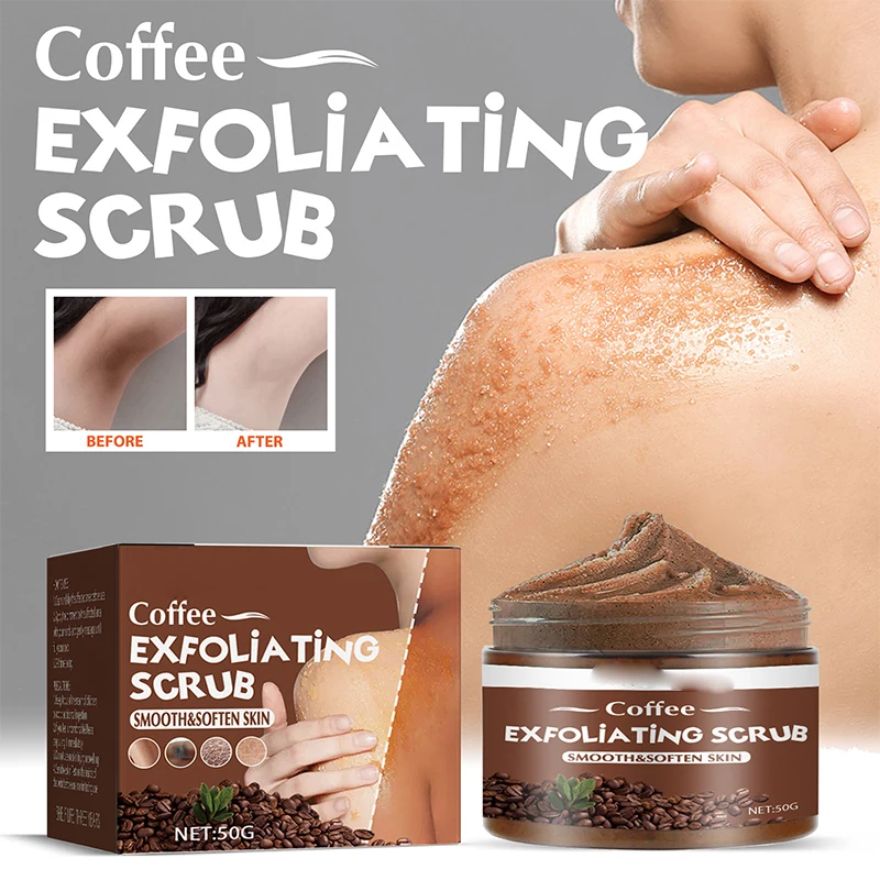 Private Label Arabica Coffee Sea Salt Face Body Scrub Anti Cellulite Whitening Exfoliator Coffee Scrub
