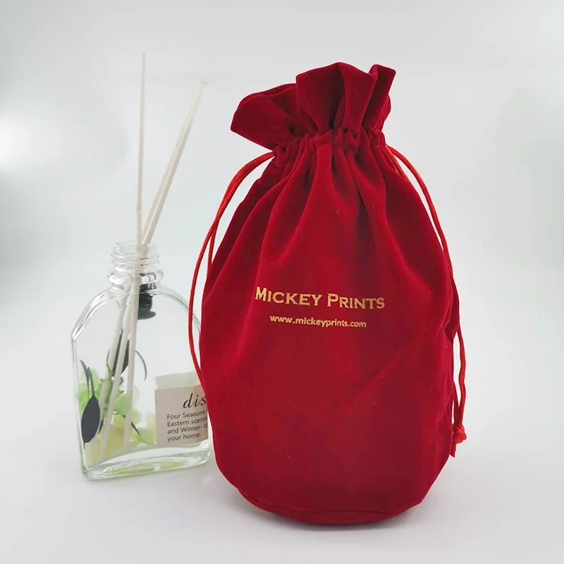 Personalized Bag Red velvet bags royal blue jewelry pouch suede pouch for Jewelry Gifts