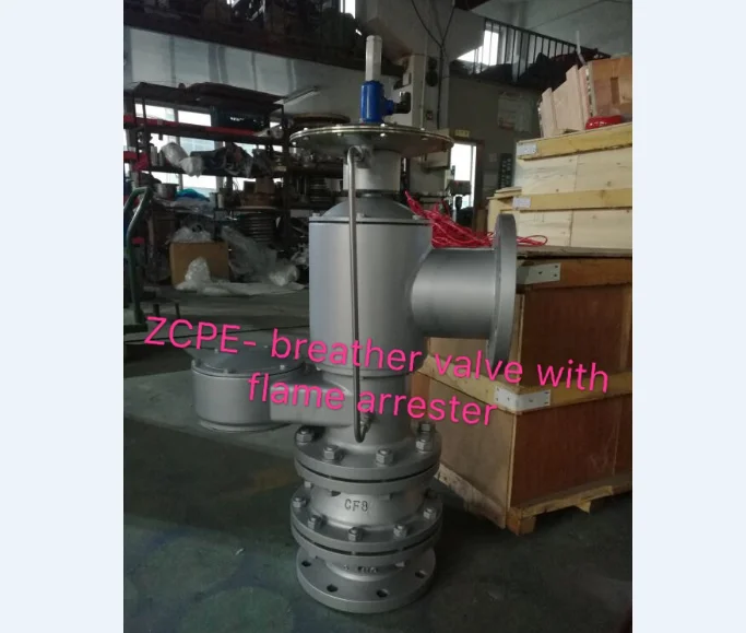 ZCPE- pilot operated breather valve with flame arrester , pilot operated pressure vacuum vent