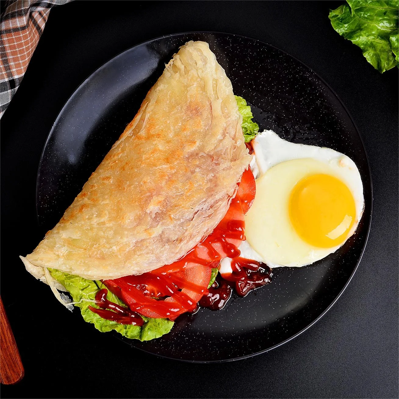 HACCP Certified Shredded Pancake Taiwan Style Hand Grasping Paratha Torn Wrap Cake