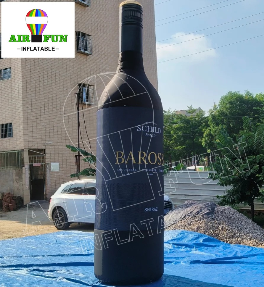 AIRFUN коммерческая модель надувной бутылки в форме с мультяшным рисунком для продажи