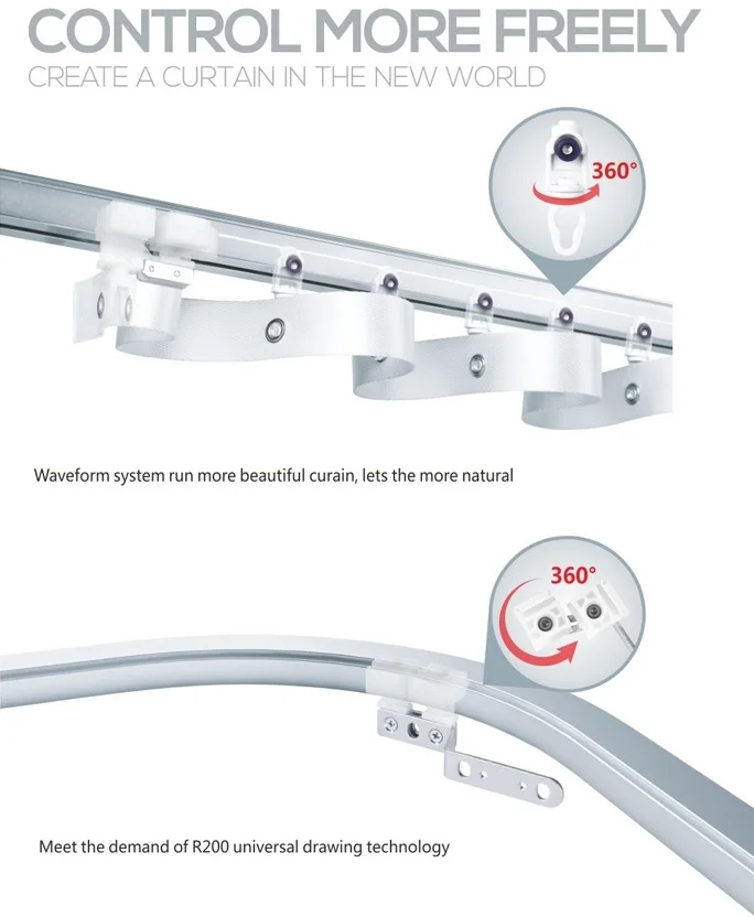 Smart control wifi google knx zigbee control curtain motor for electric curtain system and automatic curtain opener