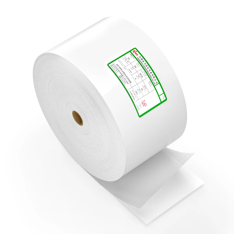 70gsm Couche mate Thermal Transfer Label self adhesive jumbo roll with high quality for barcode industrial print with ribbon