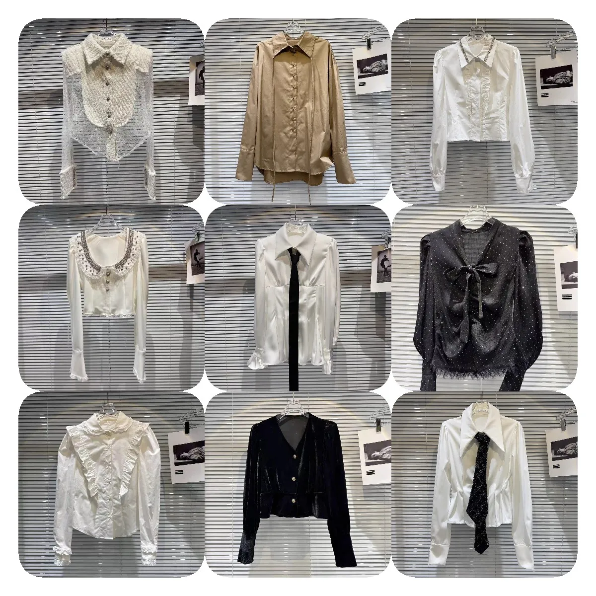 Loose Casual Shirts Basic Office Lady Blusa Turn-Down Collar Vintage Print Tops Elegant Chiffon Women Blouses