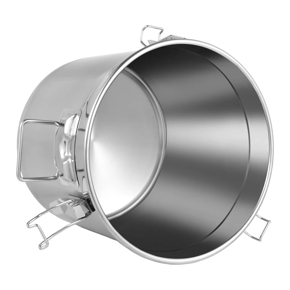 Kitchen Rice Metal Stock Pot Food StorageJar Sealed Bucket Milk Cans with Airtight Lid Handle Stainless Steel Canister Container