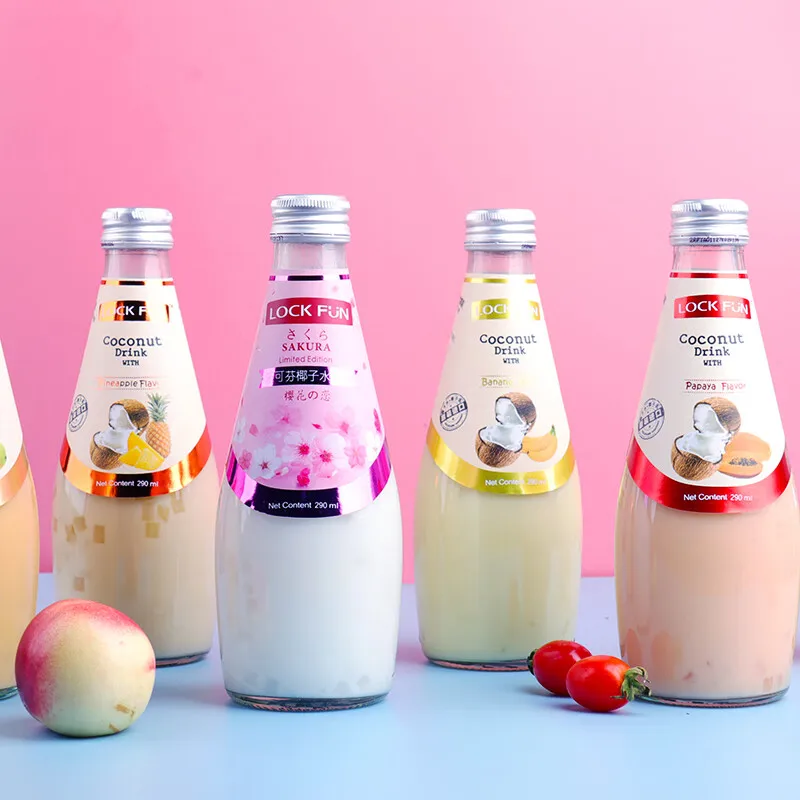LOCKFUN Coconut Milk Drink Coconut Juice Drink Containing Coconut Water  290ml