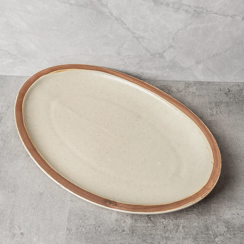 Japanese Restaurant Tableware Fishes Plates Vajilla Platos Banquet Serving Platter Plato New Ceramic Dinner Oval Plates & Dishes