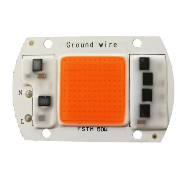 High Efficacy White RGB Full Spectrum 50w 220v 110V AC COB LED Board Driverless DOB COB LED Chip Grow Panel Light