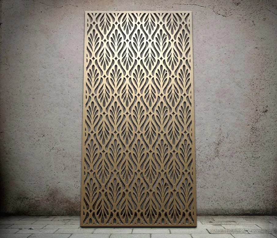 2022 Home Decorative Laser Cut Room Metal Divider Stamped 3D Decorative Stainless Steel Wall Panels