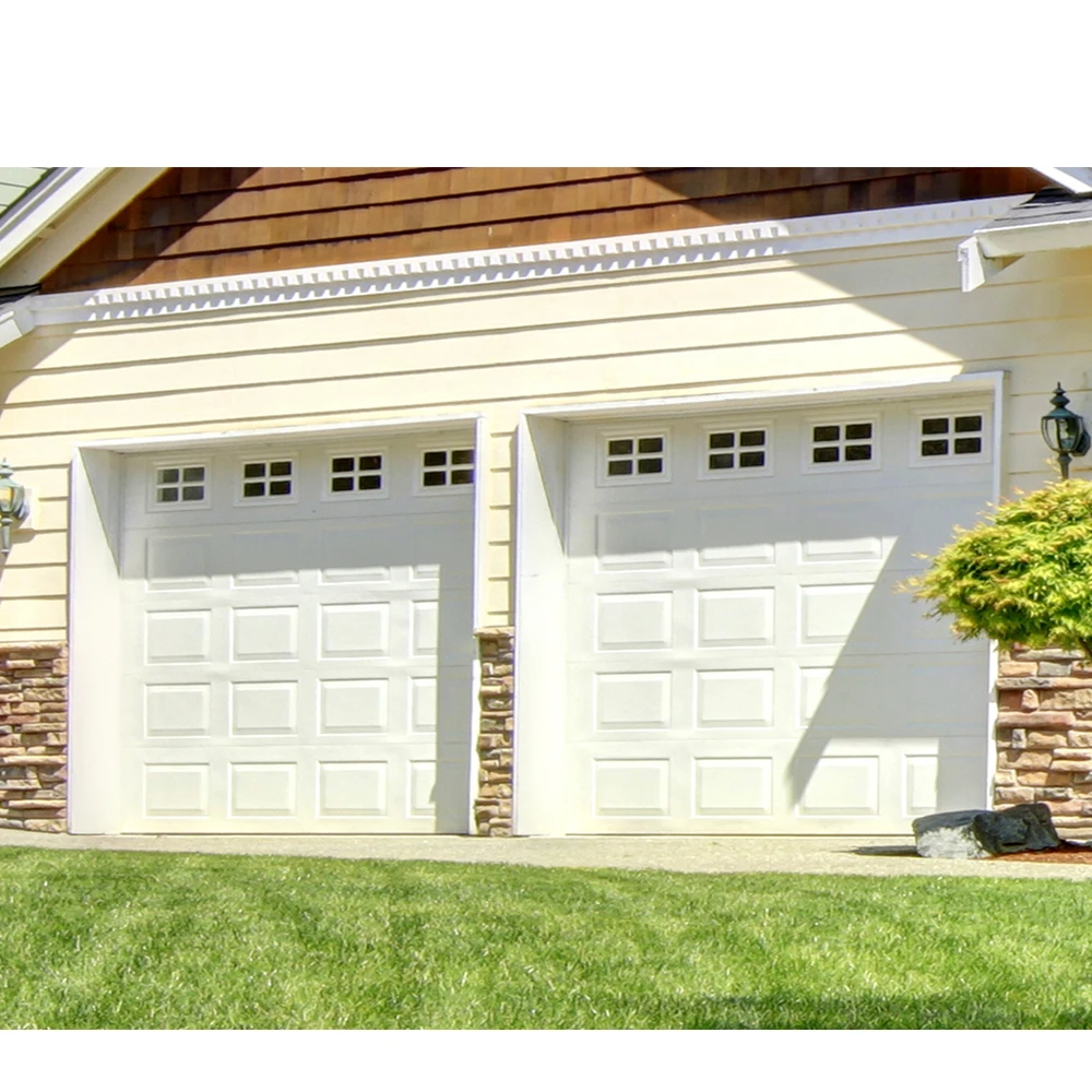 New Style Sectional Steel Automatic Garage Security Door Metal Garage With I Section