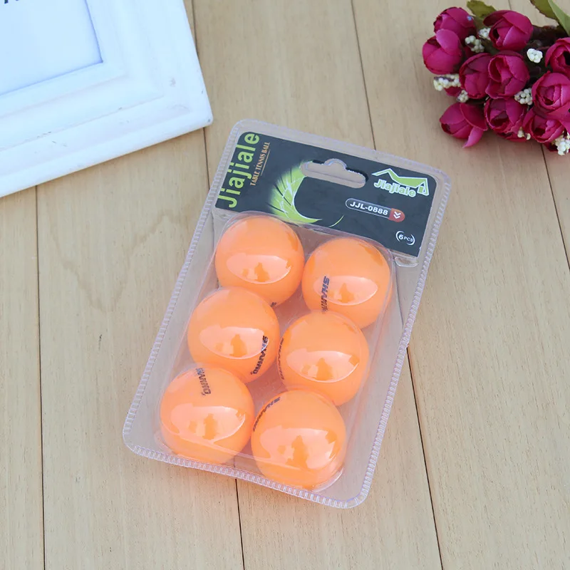 Cheap personalized table tennis training student 1 star 2 star 3 star table tennis bat pingpang plastic 6 pack table tennis ball