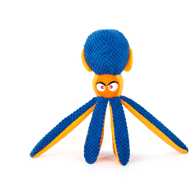 Wholesale in stock ready to ship custom logo littlest pet shop toys squeak eco friendly octopus pet chew toys