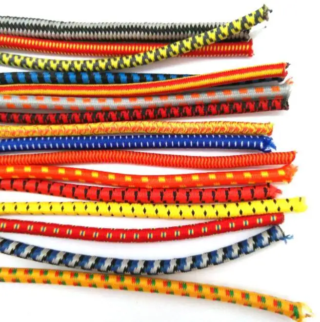 Various Colors Elastic Bungee Shock Cord 2.0mm 2.5mm 3mm Diameter Reflective Macrame Cord