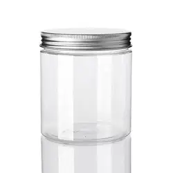 Manufacturer Wholesale 100ml 200ml 300ml Clear Plastic Cosmetic with Custom Screw Top Jar