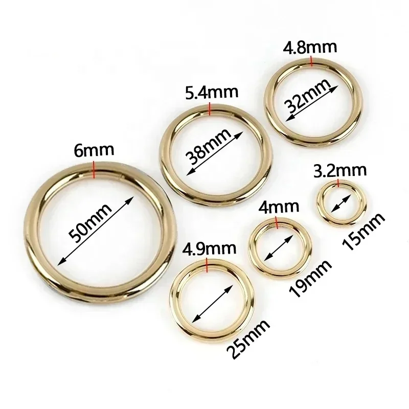 Meetee BF318 25mm Luggage Hardware Accessories Die-cast Seamless Ring Buckle Zinc Alloy Connective Circle Plating O Ring Buckle