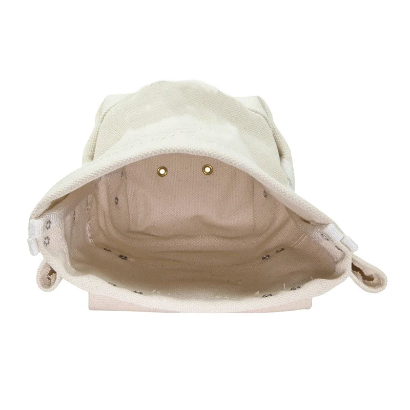 Factory OEM 38OZ Waxed Canvas Bolt Bag Heavy Duty Tool Bag for Bolt Storage with Bull Pin Loops and Belt Strap Connect waist bag