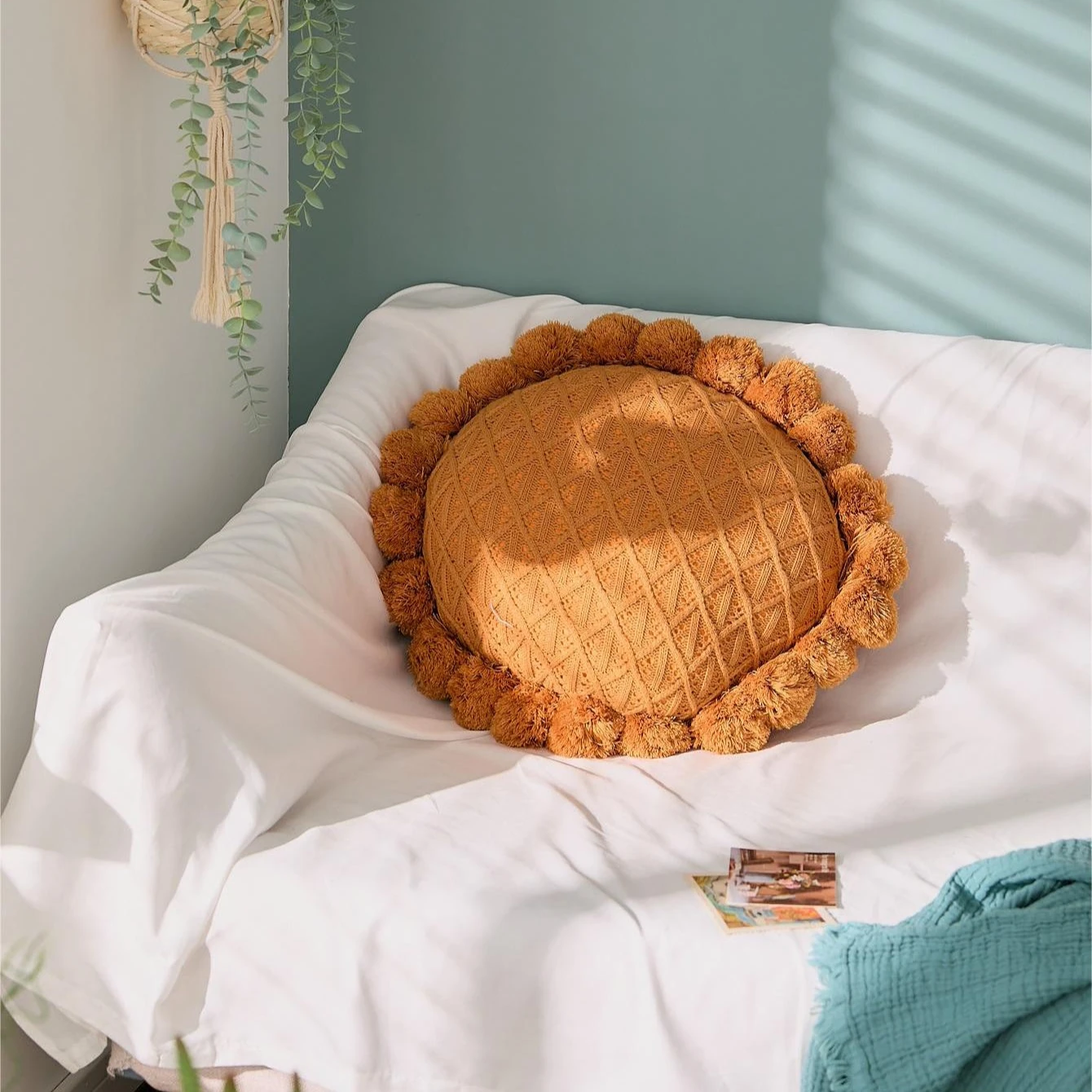 Hot Selling Latest Design Pure Color Pillow Custom Kawaii Flowers Plush Pillow Sunflower